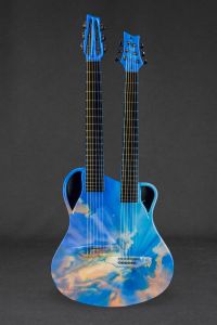 Finished Clouds Guitar by Phil Atkinson Airbrush Artist Finished Clouds Guitar by Phil Atkinson Airbrush Artist
