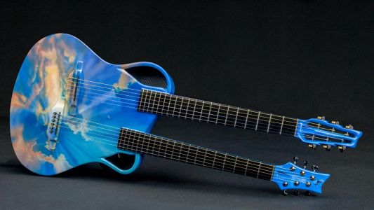 Profile Image of Clouds Guitar for Emerald Guitars Designed by Phil Atkinson Airbrush Artist Profile Image of Clouds Guitar by Phil Atkinson Airbrush Artist