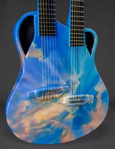 Body of Clouds Guitar by Phil Atkinson Airbrush Artist Body of Clouds Guitar by Phil Atkinson Airbrush Artist