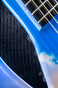 Neck Section of Clouds Guitar by Phil Atkinson Airbrush Artist Neck Section of Clouds Guitar by Phil Atkinson Airbrush Artist