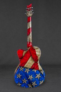 Robert Mizzell American Flag Guitar by Emerald Guitars Designed by Phil Atkinson Airbrush Artist Robert Mizzell American Flag Guitar by Emerald Guitars Designed by Phil Atkinson Airbrush Artist