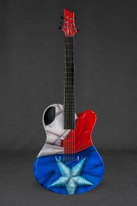 Lone Star Guitar by Emerald Guitars Designed by Phil Atkinson Airbrush Artist Lone Star Guitar by Emerald Guitars Designed by Phil Atkinson Airbrush Artist