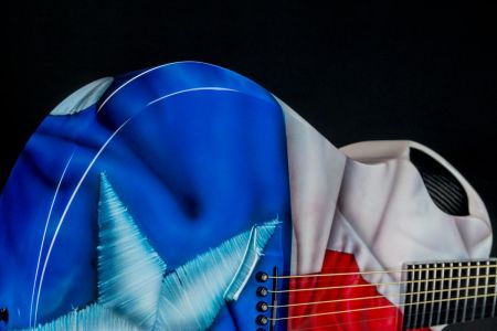 Lone Star Guitar by Emerald Guitars Designed by Phil Atkinson Airbrush Artist Lone Star Guitar by Emerald Guitars Designed by Phil Atkinson Airbrush Artist
