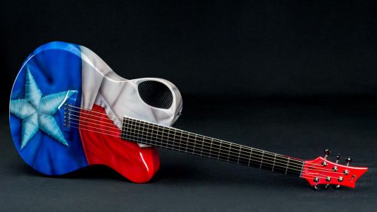 Lone Star Guitar by Emerald Guitars Designed by Phil Atkinson Airbrush Artist Lone Star Guitar by Emerald Guitars Designed by Phil Atkinson Airbrush Artist