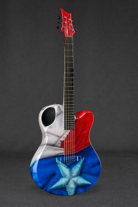 Lone Star Guitar by Emerald Guitars Designed by Phil Atkinson Airbrush Artist Lone Star Guitar by Emerald Guitars Designed by Phil Atkinson Airbrush Artist