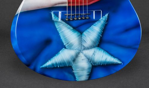 Lone Star Guitar by Emerald Guitars Designed by Phil Atkinson Airbrush Artist Lone Star Guitar by Emerald Guitars Designed by Phil Atkinson Airbrush Artist