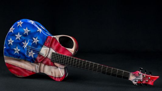 custom painted guitar