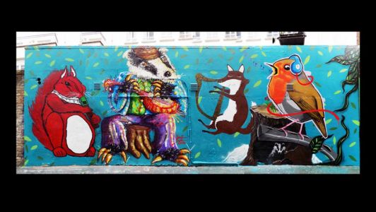 collaboration mural done at the icon factory Dublin collaboration mural done at the icon factory Dublin