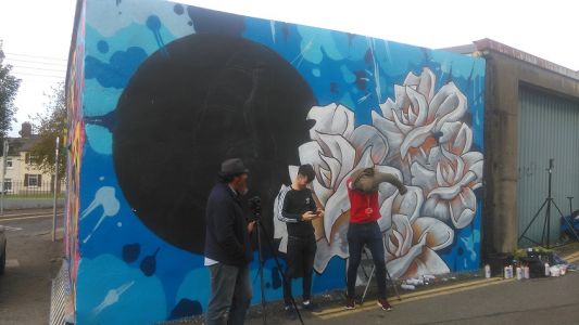 happy out with progress the lads from the band come visit happy out with progress the lads from the band come visit