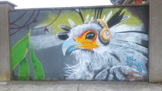 street art mural birds with beats street art mural birds with beats