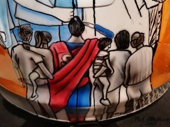 Emily's Spin Laura Lynn Charity Ride Helmet by Phil Atkinson Artist