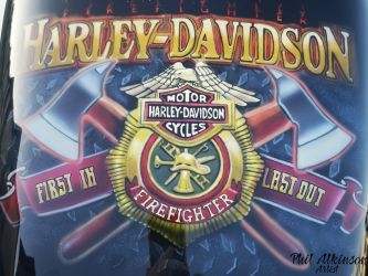 Fire Fighter Harley Davidson Motor Bike by Phil Atkinson Airbrush Artist Fire Fighter Harley Davidson Motor Bike by Phil Atkinson Airbrush Artist