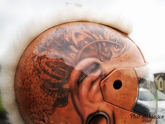 The Mohawk Helmet by Phil Atkinson Artist