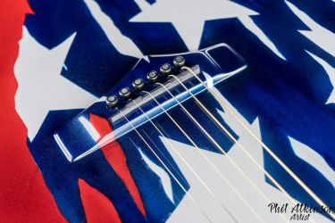 candy stars and stripes airbrushed custom painted guitar By Phil Atkinson Artist candy stars and stripes airbrushed custom painted guitar By Phil Atkinson Artist