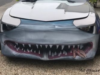 Shark Car Bumper Guard by Phil Atkinson Airbrush Artist Shark Car Bumper Guard by Phil Atkinson Airbrush Artist