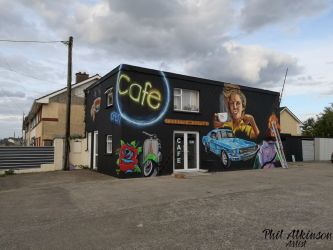 Caseys Cafe Mural by Phil Atkinson Artist Caseys Cafe Mural by Phil Atkinson Artist