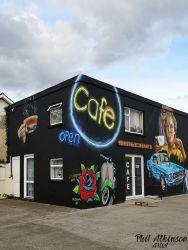 Caseys Cafe Mural by Phil Atkinson Artist Caseys Cafe Mural by Phil Atkinson Artist