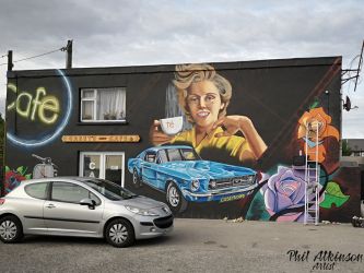 Caseys Cafe Mural by Phil Atkinson Artist Caseys Cafe Mural by Phil Atkinson Artist
