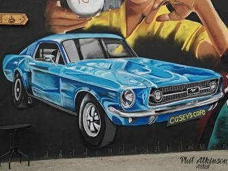 Caseys Cafe Mural by Phil Atkinson Artist Caseys Cafe Mural by Phil Atkinson Artist
