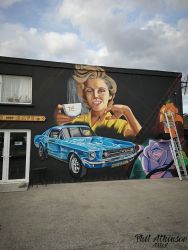Caseys Cafe Mural by Phil Atkinson Artist Caseys Cafe Mural by Phil Atkinson Artist
