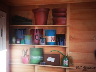 Garden Shed Mural by Phil Atkinson Artist Garden Shed Mural by Phil Atkinson Artist