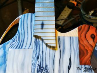 Wood Grain Guitar by Phil Atkinson Airbrush Artist Wood Grain Guitar by Phil Atkinson Airbrush Artist