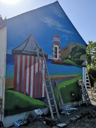 Sea Side Garden Mural Sea Side Garden Mural